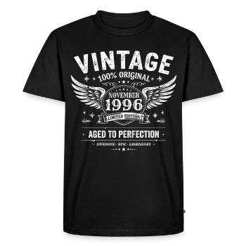 29 Years Birthday | Birthday November 1996 - Men's Premium Organic T-Shirt - black - Front - Nico (187cm)