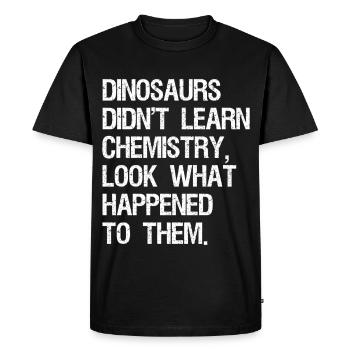 Les dinosaures n’ont pas appris l’informatique C’est drôle - T-shirt Premium bio Homme - noir - Devant - Nico (187cm)