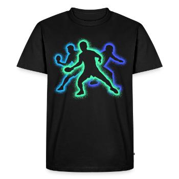 Table Tennis Players Silhouettes Table Tennis Players - Men's Premium Organic T-Shirt - black - Front - Nico (187cm)