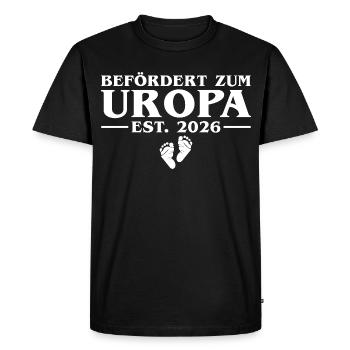 Promoted to great-grandpa 2026 Announce pregnancy - Men's Premium Organic T-Shirt - black - Front - Nico (187cm)