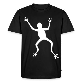 Silhouette de grenouille : tropicale, forêt tropicale - T-shirt Premium bio Homme - noir - Devant - Nico (187cm)