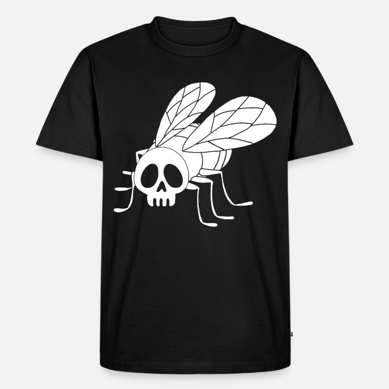 Crâne de mouche (blanc) - T-shirt Premium bio Homme - noir