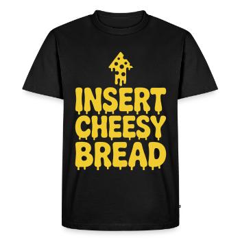 Fromage Bâtonnet de fromage Toast au fromage - T-shirt Premium bio Homme - noir - Devant - Nico (187cm)