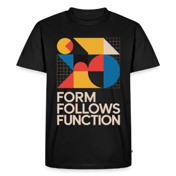 Bauhaus Form Follows Function Geometric Art - Men's Premium Organic T-Shirt - black - Front - Nico (187cm)