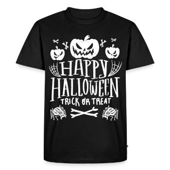 Citrouilles hantées Trick or Treat - T-shirt Premium bio Homme - noir - Devant - Nico (187cm)