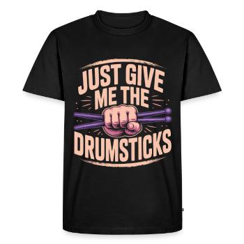 Cardio Drummer Cardio Drumming - T-shirt Premium bio Homme - noir - Devant - Nico (187cm)