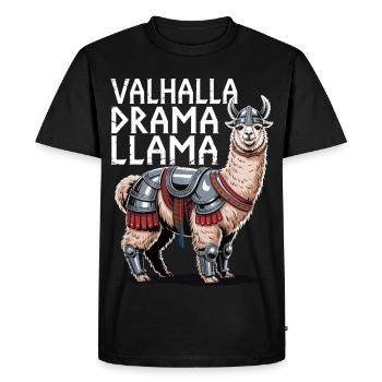 Valhalla Drame Lama - T-shirt Premium bio Homme - noir - Devant - Nico (187cm)