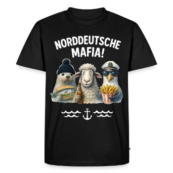 Mafia nord-allemande - T-shirt Premium bio Homme - noir - Devant - Nico (187cm)