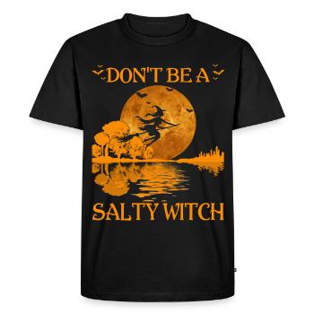 Don’t Be a Salty Witch Halloween Tee - Men's Premium Organic T-Shirt - black - Front - Nico (187cm)