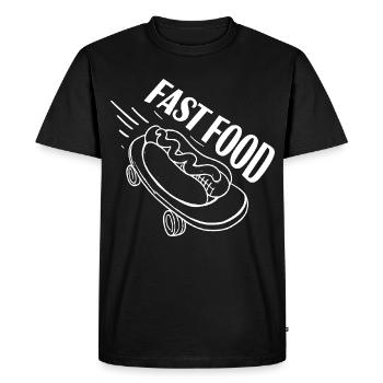 Fast Hot Dog Skateboard Longboard - T-shirt Premium bio Homme - noir - Devant - Nico (187cm)