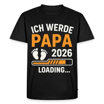 Father-to-be I WILL BE A DAD 2026 Funny - Men's Premium Organic T-Shirt - black - Front - Nico (187cm)