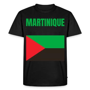 T-shirt drapeau Martinique Antilles - T-shirt Premium bio Homme - noir - Devant - Nico (187cm)