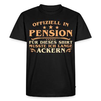 Retraité - Lange Ackern - Retraité officiel - T-shirt Premium bio Homme - noir - Devant - Nico (187cm)