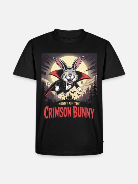 Night of the Crimson Bunny - Bunny Design - Men's Premium Organic T-Shirt - black