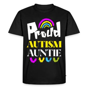 Proud Autism Auntie, Support Autism Awareness - Men's Premium Organic T-Shirt - black - Front - Nico (187cm)