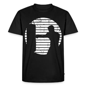 Croquis de boxeur - T-shirt Premium bio Homme - noir - Devant - Nico (187cm)