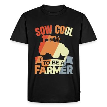 Mon cœur bat pour les autobus scolaires - T-shirt Premium bio Homme - noir - Devant - Nico (187cm)