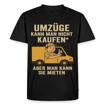 Déménagements : vous pouvez les louer - T-shirt Premium bio Homme - noir - Devant - Nico (187cm)