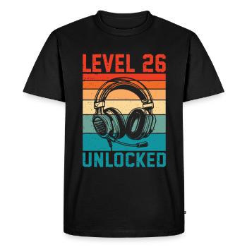 Level 26 Years Unlocked - 26th Anniversary Gamer - Men's Premium Organic T-Shirt - black - Front - Nico (187cm)