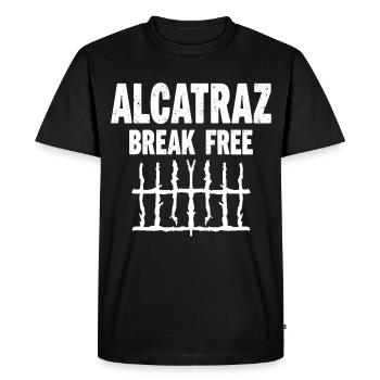 Alcatraz Break Free Prison Humor - Men's Premium Organic T-Shirt - black - Front - Nico (187cm)