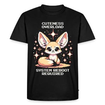 Surcharge de gentillesse | Fennec, Oreilles - T-shirt Premium bio Homme - noir - Devant - Nico (187cm)