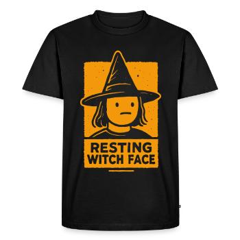 Resting Witch Face Funny Halloween Saying Costume - Men's Premium Organic T-Shirt - black - Front - Nico (187cm)