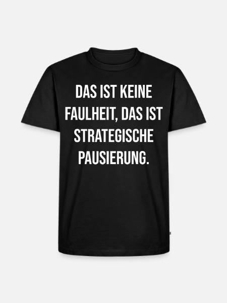 Strategic Break Typography - Men's Premium Organic T-Shirt - black