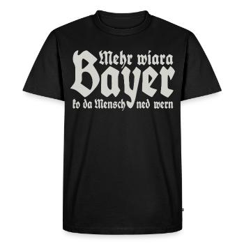 L’homme ne peut pas devenir plus qu’un Bavarois - T-shirt Premium bio Homme - noir - Devant - Nico (187cm)