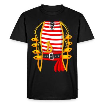 Drôle de costume de pirate - T-shirt Premium bio Homme - noir - Devant - Nico (187cm)