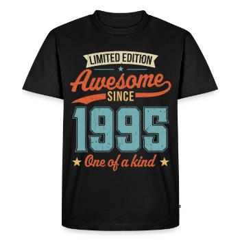 Génial depuis 1995 - T-shirt Premium bio Homme - noir - Devant - Nico (187cm)