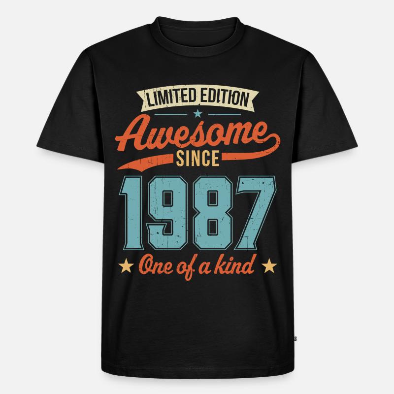 Großartig seit 1987 - Männer Premium Bio T-Shirt - Schwarz