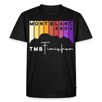 TMB Tour de Mont Blanc Montblanc Finisher - T-shirt Premium bio Homme - noir - Devant - Nico (187cm)