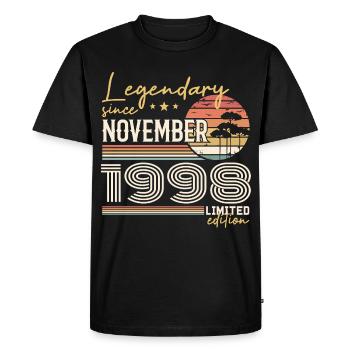 Millésime Novembre 1968 RétroNovembre 1968  - T-shirt Premium bio Homme - noir - Devant - Nico (187cm)