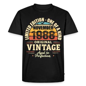 November 1988 Best Gift 1988 - November 1988 - Men's Premium Organic T-Shirt - black - Front - Nico (187cm)
