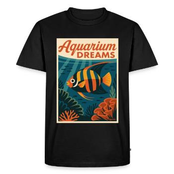 Aquarium Dreams Poisson Affiche - T-shirt Premium bio Homme - noir - Devant - Nico (187cm)