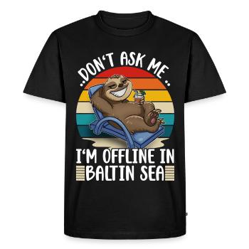 Vacances à la mer Baltique - T-shirt Premium bio Homme - noir - Devant - Nico (187cm)