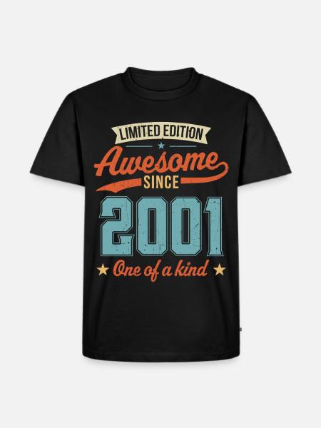 Awesome Since 2001 - Men's Premium Organic T-Shirt - black