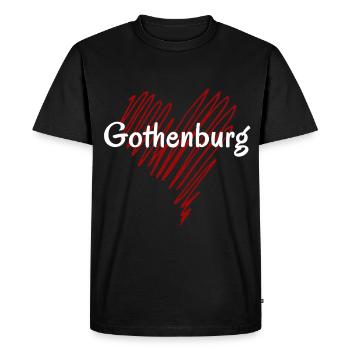 J’adore Göteborg, Göteborg souvenir - T-shirt Premium bio Homme - noir - Devant - Nico (187cm)