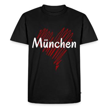J’adore Munich, Munich, Allemagne - T-shirt Premium bio Homme - noir - Devant - Nico (187cm)