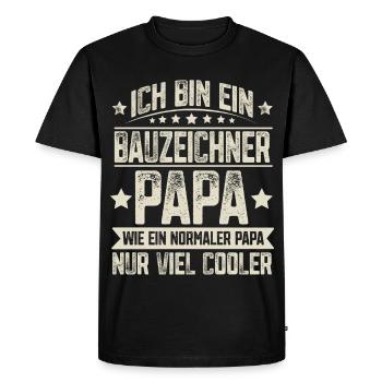 Draughtsman Dad - Men's Premium Organic T-Shirt - black - Front - Nico (187cm)