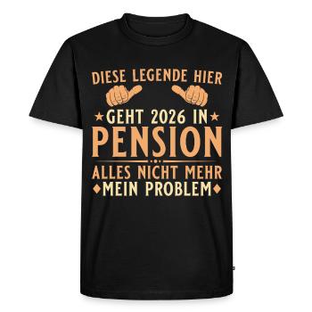 Retraité 2026 Collègue de travail à la retraite Adieu - T-shirt Premium bio Homme - noir - Devant - Nico (187cm)