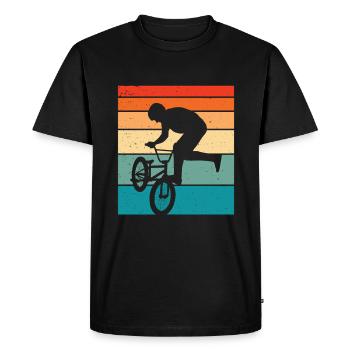 Vélo Bmx Retro Bmx - T-shirt Premium bio Homme - noir - Devant - Nico (187cm)