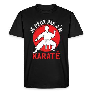 Je Peux Pas J'ai Karaté Humour Karatéka Karate - T-shirt Premium bio Homme - noir - Devant - Nico (187cm)