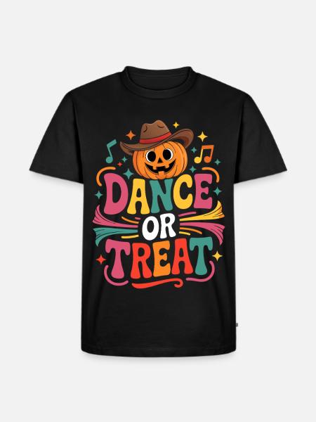 Kürbis Tanz oder Treat - Männer Premium Bio T-Shirt - Schwarz