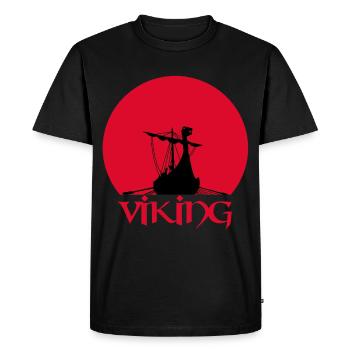Drakkar viking - T-shirt Premium bio Homme - noir - Devant - Nico (187cm)