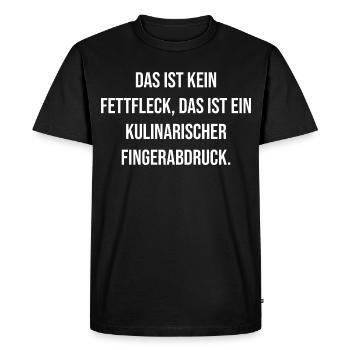 Empreinte culinaire - T-shirt Premium bio Homme - noir - Devant - Nico (187cm)