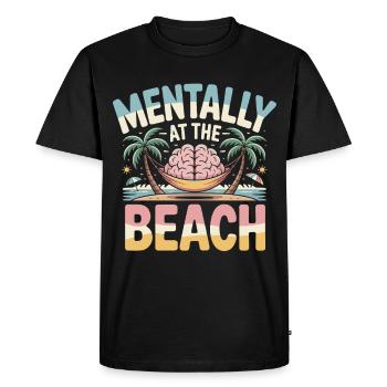 Ghost on the Beach Hammock - Men's Premium Organic T-Shirt - black - Front - Nico (187cm)