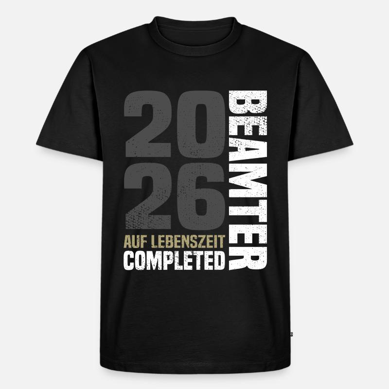 Beamter Auf Lebenszeit 2026 - Männer Premium Bio T-Shirt - Schwarz