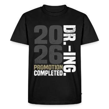 Dr. Ing. Promotion terminée - T-shirt Premium bio Homme - noir - Devant - Nico (187cm)