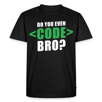 Codez-vous même Bro Graphic - T-shirt Premium bio Homme - noir - Devant - Nico (187cm)